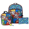 Bioworld Kids' 5-Piece Super Mario Backpack Set, Medium, Multicolor (B1B1MKLSMBSB00)