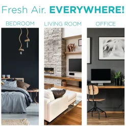 Black & Decker HEPA Tabletop Air Purifier, 3-Speed, White (BAPT02)