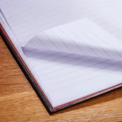 Notebooks|Black N' Red 1-Subject Professional Notebooks, 8.25" x 11.75", Wide Ruled, 96 Sheets, Black (JDK-D66174)