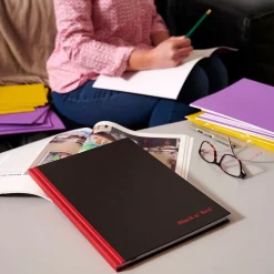 Notebooks|Black N' Red 1-Subject Professional Notebooks, 8.25