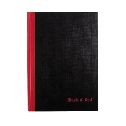 Subject Notebooks|Black N' Red 1-Subject Professional Notebooks, 5.8" x 8.3", Wide Ruled, 96 Sheets, Black (JDK-E66857)