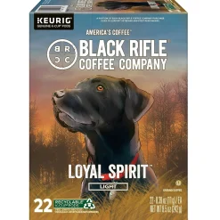 Black Rifle Coffee Company Loyal Spirit Coffee Keurig® K-Cup® Pods, Light Roast, 22/Box (5000384046)