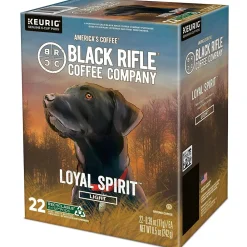 Black Rifle Coffee Company Loyal Spirit Coffee Keurig® K-Cup® Pods, Light Roast, 22/Box (5000384046)