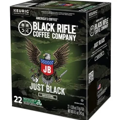 Black Rifle Coffee Company Just Black Coffee Keurig® K-Cup® Pods, Medium Roast, 22/Box (5000384042)