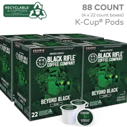 Black Rifle Coffee Company Beyond Black Coffee Keurig® K-Cup® Pods, Dark Roast, 88/Carton (5000384045CT)
