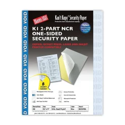 Security & Carbon*Blanks USA Kan't Kopy 8.5" x 11" Carbonless Security Paper, 20 lbs., Blue, 500 Sheets/Ream (KC25A1VBL)