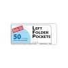 Pocket Folders|Blanke Blanks/USA® 8 7/8" x 4" 80 lbs. Gloss Cover Left Folder With One Pocket, White, 50/Pack