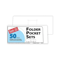 Pocket Folders|Blanke Blanks/USA® 8 7/8" x 4" 10 Pt. Right Folder With Two Pocket, Cast Coat White, 50/Pack