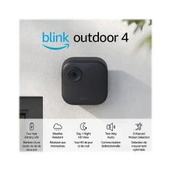 Blink Outdoor 4 Wireless Smart Security Camera System, Black (B0B1N5HW22)