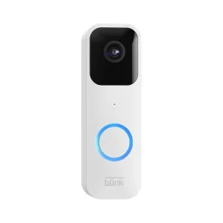 Blink Wi-Fi Wired/Wireless Smart Video Doorbell, White (B08SGKLDRV)