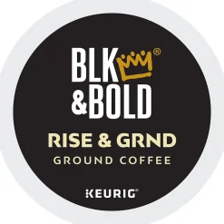 BLK & Bold Rise & GRND Coffee Keurig® K-Cup® Pods, Medium Roast, 80/Carton (OKB90055CT)