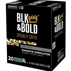 BLK & Bold Smoove Operator Coffee Keurig® K-Cup® Pods, Dark Roast, 20/Box ( OKB90056 )