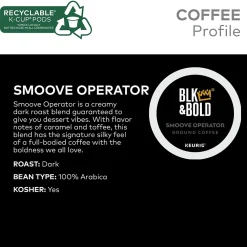 BLK & Bold Smoove Operator Coffee Keurig® K-Cup® Pods, Dark Roast, 20/Box ( OKB90056 )