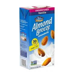 Blue Diamond Almond Breeze Unsweetened Vanilla Almondmilk, 64 fl. oz., 2/Pack (307-00081)