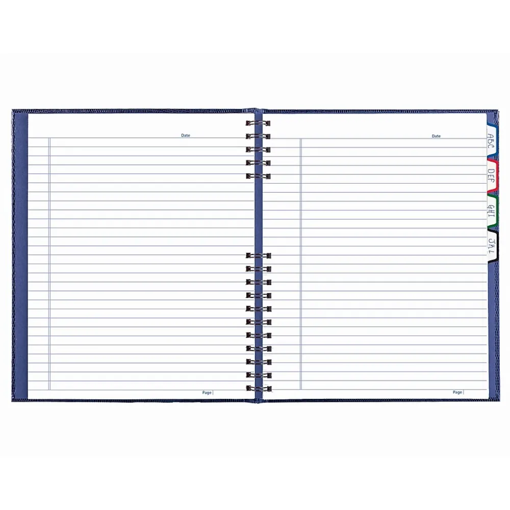 Journals|Blueline NotePro Hardcover Executive Journal, 8.5" x 10.75", Wide-Ruled, Indigo Blue, 200 Pages (A10200.BLU)