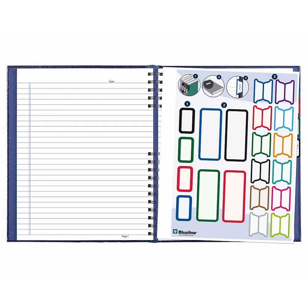 Journals|Blueline NotePro Hardcover Executive Journal, 8.5" x 10.75", Wide-Ruled, Indigo Blue, 200 Pages (A10200.BLU)