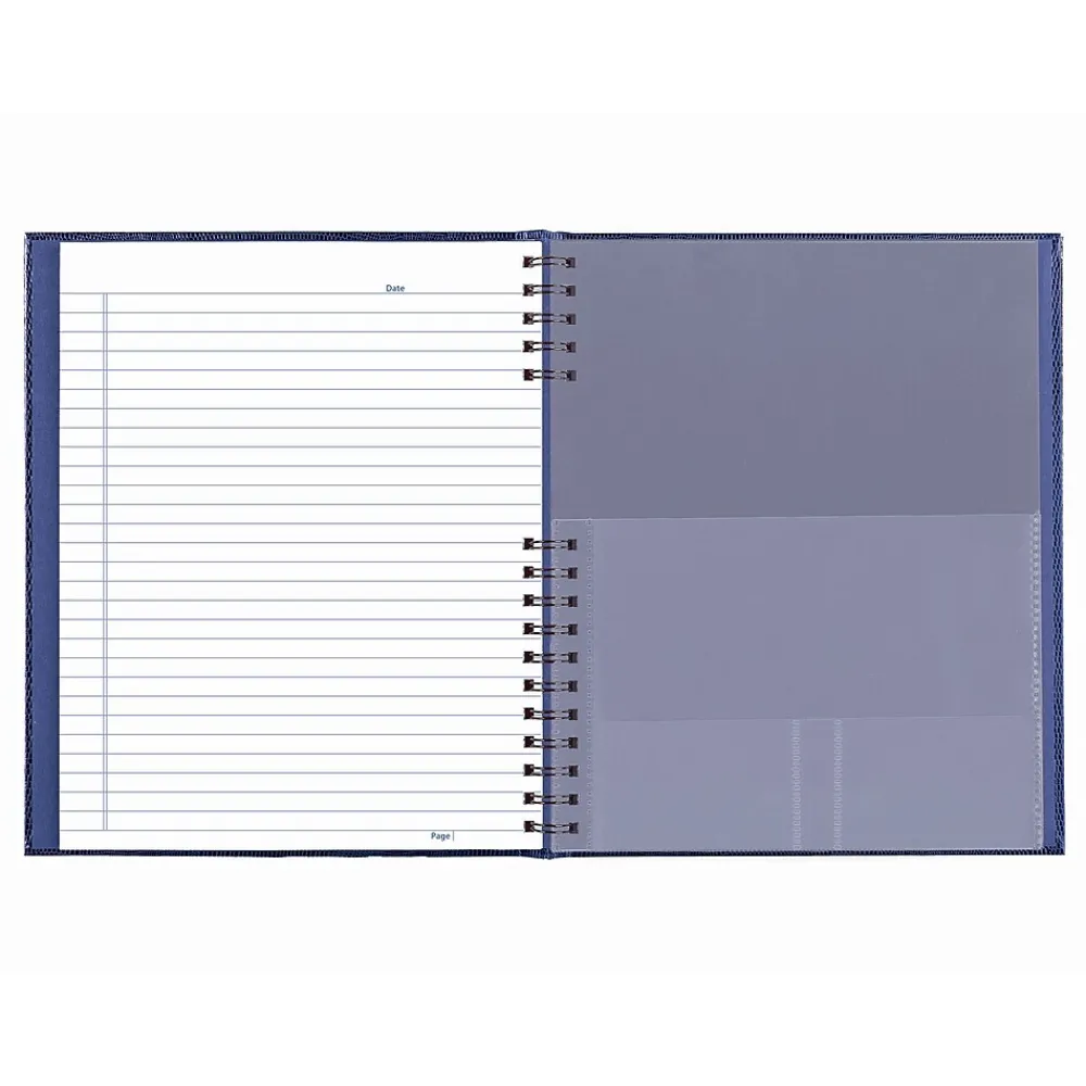 Journals|Blueline NotePro Hardcover Executive Journal, 8.5" x 10.75", Wide-Ruled, Indigo Blue, 200 Pages (A10200.BLU)