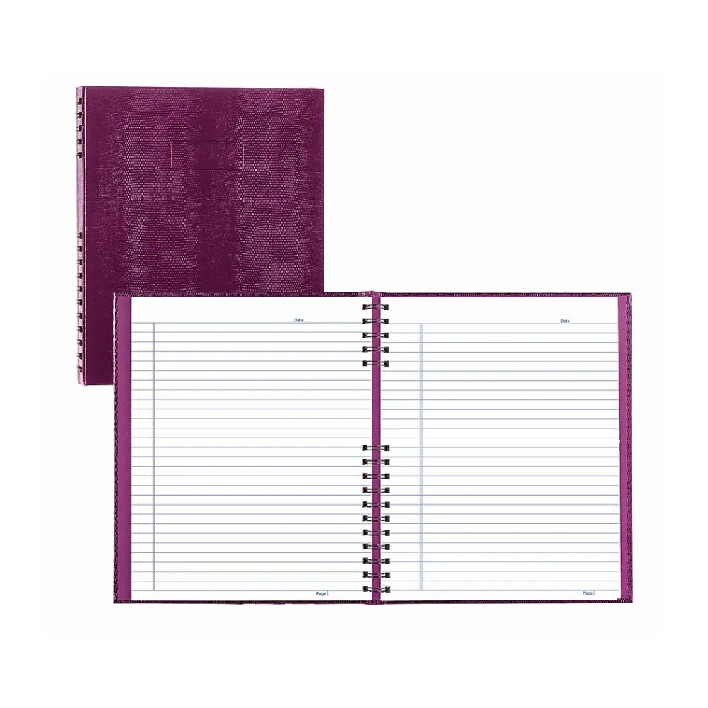 Journals|Blueline NotePro Hardcover Executive Journal, 8.5" x 10.75", Wide-Ruled, Grape, 200 Pages (A10200.RAS)