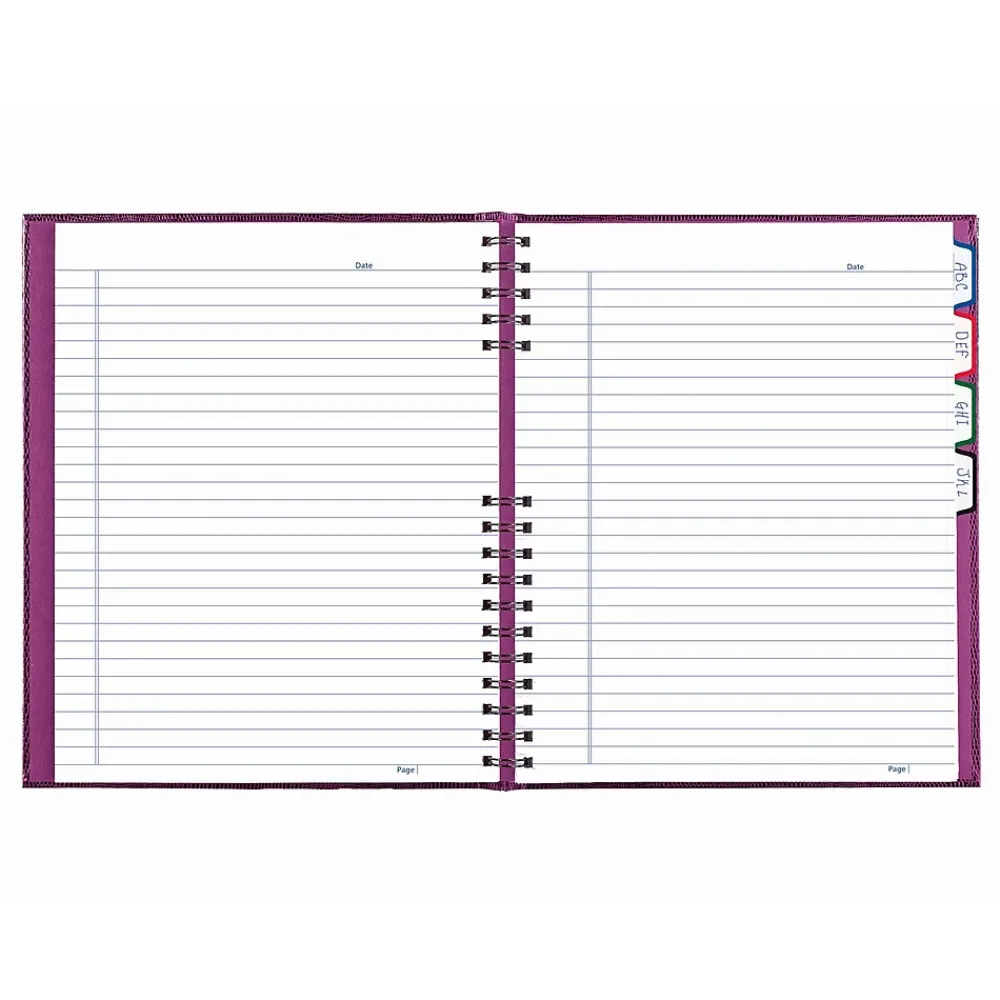 Journals|Blueline NotePro Hardcover Executive Journal, 8.5" x 10.75", Wide-Ruled, Grape, 200 Pages (A10200.RAS)