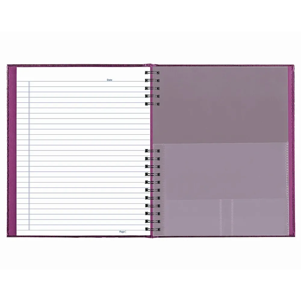 Journals|Blueline NotePro Hardcover Executive Journal, 8.5" x 10.75", Wide-Ruled, Grape, 200 Pages (A10200.RAS)