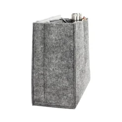 Black Vegan Leather Tote Bag, Medium (LBG5054BS-BLACK)<Bond Street