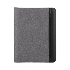 Faux Leather Padfolio with Zipper Closure, Gray (WRC1503BS-GREY)<Bond Street Discount