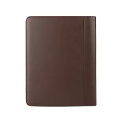 Faux Leather Padfolio with Zipper Closure, Brown (WRC5043BS-BROWN)<Bond Street Hot