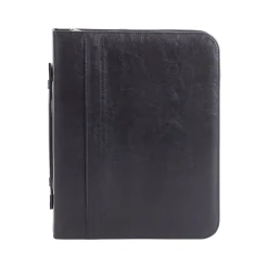 Faux Leather Padfolio with Zipper Closure, Black (RGB1102BS-BLACK)<Bond Street Sale