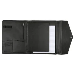 Faux Leather Portfolio Case with Snap Closure, Black (WRC5195BS-BLACK)<Bond Street Online