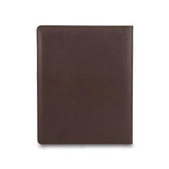 Faux Leather Portfolio Case with Zipper Closure, Brown (WRC1511BS-BROWN)<Bond Street Clearance