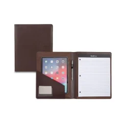 Faux Leather Portfolio Case with Zipper Closure, Brown (WRC1511BS-BROWN)<Bond Street Clearance