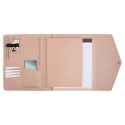 Faux Leather Portfolio Case with Snap Closure, Rose (WRC5195BS-ROSE)<Bond Street Best