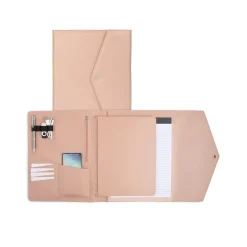 Faux Leather Portfolio Case with Snap Closure, Rose (WRC5195BS-ROSE)<Bond Street Best
