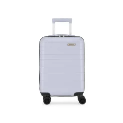 Panoramic 21.5" Hardside Carry-On Suitcase, 8-Wheeled Spinner, TSA Checkpoint Friendly, Silver (HLG7520BS-SILVER)<Bond Street Clearance