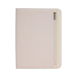 Polyester/Vegan Leather Writing Case with Zipper Closure, Taupe (WRC1503BS-TAUPE)<Bond Street New