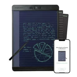 Notepads|Boogie Board Blackboard Smart Notepad, 8.5" x 11", Black, 1 Sheets/Pad (BD0110001)
