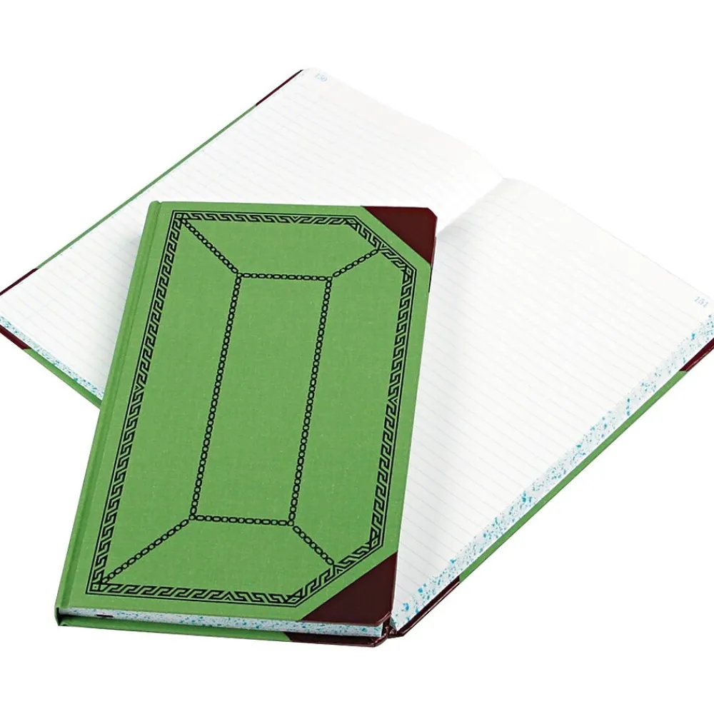 Accounting & Record Journals*Esselte Boorum & Pease Record Book, 7 5/8" x 12 1/2", Green, 150 Sheets/Book (67 1/8-300-R)