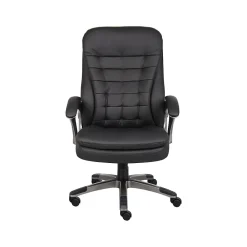 Office Chairs*Boss Office Products Boss Faux Leather Executive Chair, Black (B9331)