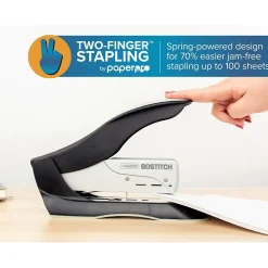 Staplers|Bostitch Black Heavy Duty Desktop Stapler, 100-Sheet Capacity, Staples Included, Black (AMAX1300)