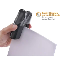 Staplers|Bostitch Desktop Stapler, 40-Sheet Capacity, Staples Included, Black (B175-BLK)