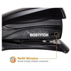 Staplers|Bostitch Inspire Handheld Stapler, 15-Sheet Capacity, Staples Included, Black (1491-BLK)