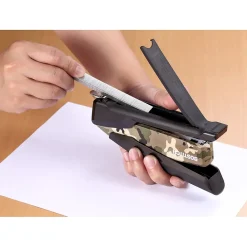 Staplers|Bostitch Wounded Warrior EZ Squeeze Desktop Stapler, 28-Sheet Capacity, Staples Included, Black/Camouflage (INP28-WW)