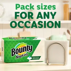 Bounty Quilted Napkin, 1-ply, White, 200 Napkins/Pack (34885.)