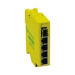 Clearance Brainboxes Industrial 4-Port Gigabit Ethernet Unmanaged Switch, Yellow (SW-584)