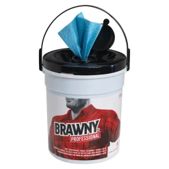 Industrial Cloth Cleaning Wipers, Blue, 84 Wipers/Box (21501)<Brawny Discount