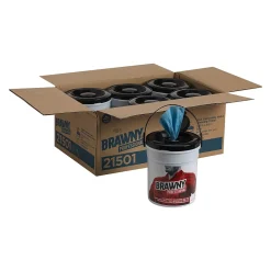 Industrial Cloth Cleaning Wipers, Blue, 84 Wipers/Box (21501)<Brawny Discount