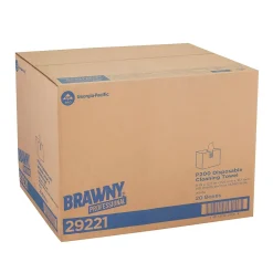 P200 Paper Cleaning Wipers, 12.5" x 8", White, 20/Carton (29221)<Brawny Clearance