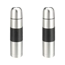 Appliances Vacuum-Insulated Stainless Steel 16oz Coffee Thermos, Black, 2/Bundle (843631126158)<Brentwood Online