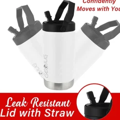 Geojug Stainless Steel Double Walled Sports Water Jug, 40 oz., Cream (G-1200CRM)<Brentwood