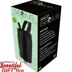Geojug Stainless Steel Double Walled Sports Water Jug, 64 oz., Black (G-1900BK)<Brentwood Discount